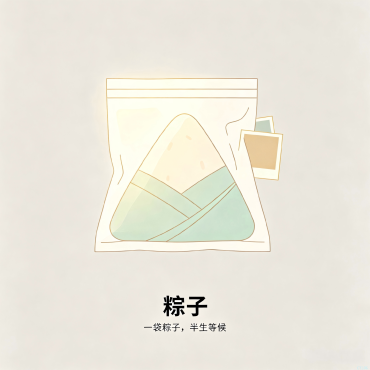 粽子-每年端午前，他都来买一袋粽子，说要等一个人回来吃